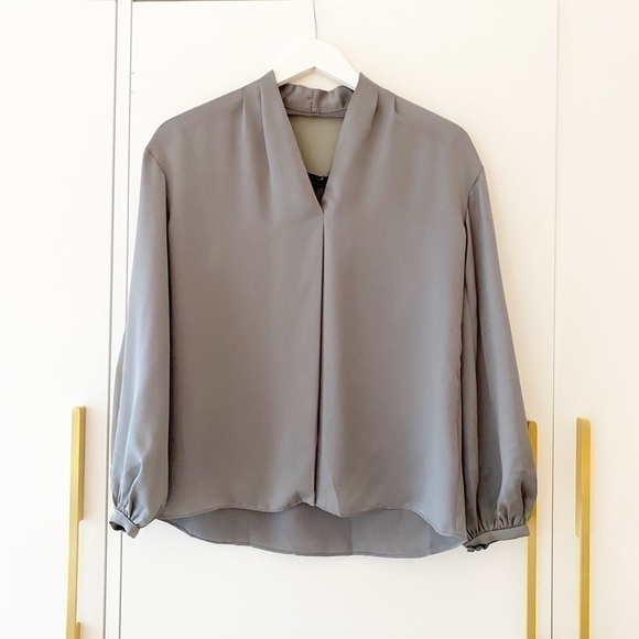 BNWT Club Monaco Sheer Combo Blouse - Picture 2 of 4